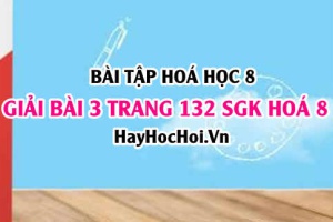 Giải bài 3 trang 132 SGK Hoá 8: Luyện tập tính chất của nước, định nghĩa, phân loại, cách gọi tên Axit, Bazơ, Muối